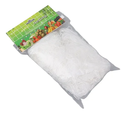 Red De Malla Para Plantas De Jardín, Poliéster Blanco