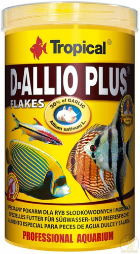 Ração Para Peixe D-allio Plus Flakes Tropical 200g