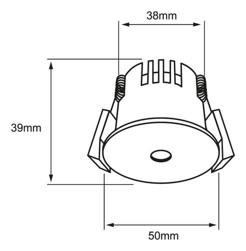 Lámpara Downlight Led Empotrable 3w Luz Cálida Tecnolite