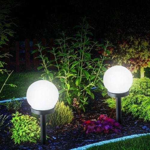 4pcs Bola Estilo Led Jardim Caminho Solar Lâmpada Spot Luz