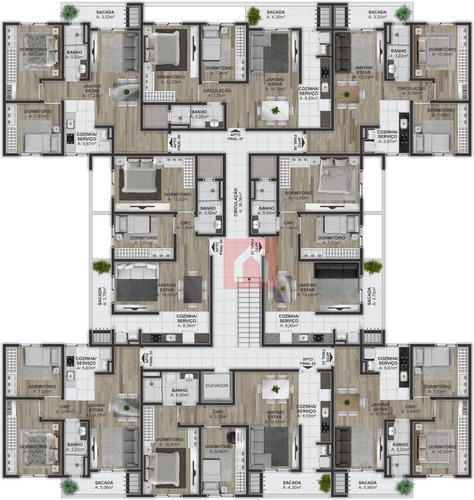 Imagem 5 de 6 de Apartamento Com 2 Dormitórios À Venda, 67 M² Por R$ 212.500,00 - Ana Rech - Caxias Do Sul/rs - Ap0710