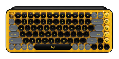 Teclado Mecanico Logitech Pop Keys Black Yellow Con Emojis