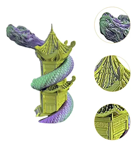 Estatua De Resina Con Forma De Torre En Espiral De Juguete