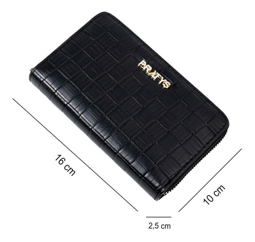 Imagen 2 de 4 de Billetera Mujer Monedero Porta Tarjetas Eco Cuero Wallet