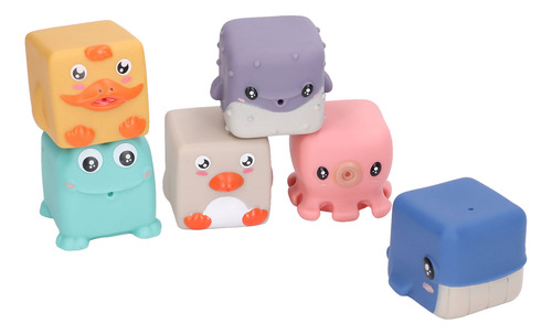Bloques De Construcción De Animales Bath Squirters, 6 Piezas