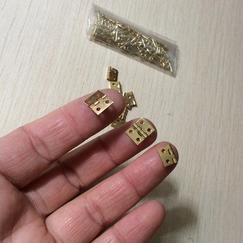 48x Caja De Cofre De Joyería Bisagra En Miniatura Para
