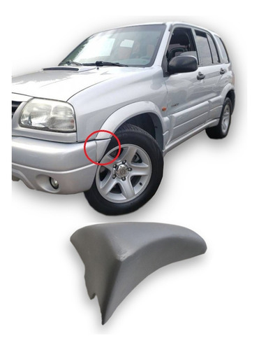 Moldura Parachoque  Tracker 2004 2005 2006 2007 2008 Direito