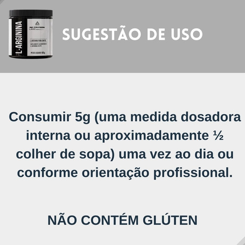 Arginina Em Pó 100% Pura - L Arginina 100g Sabor Sem Sabor