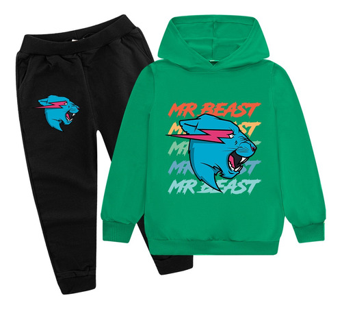 Camisa De Manga Larga Mr Beast Lightning Cat Para Niños