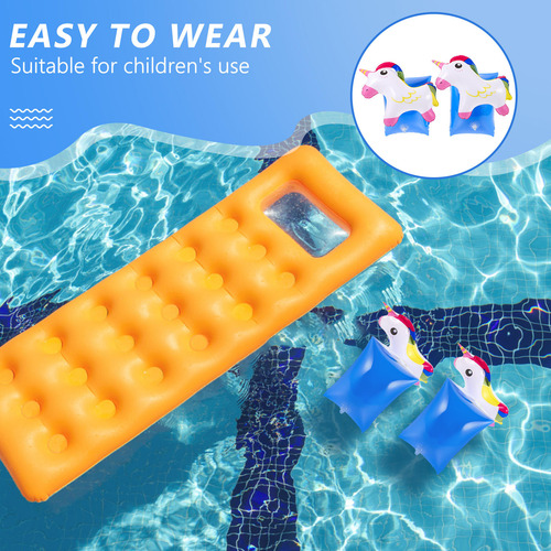 1 Par De Brazaletes De Natación Para Niños, Anillos Inflable