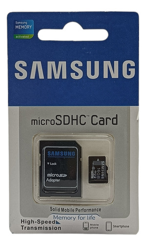 Microsd Samsung 16gb Color Azul
