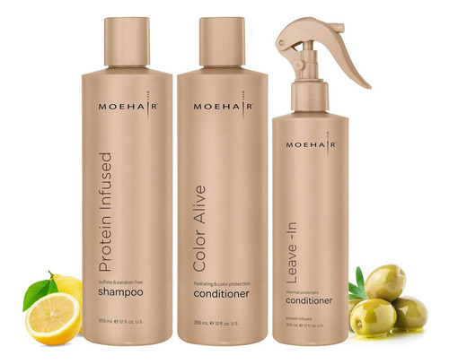 Pacote Trio Moehair: Shampoo Com Infusão De Proteínas + Cond