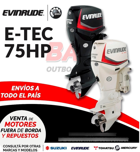 Imagen 1 de 4 de Motor Fuera De Borda Evinrude E-tec 75 Hp  2 Tiempos