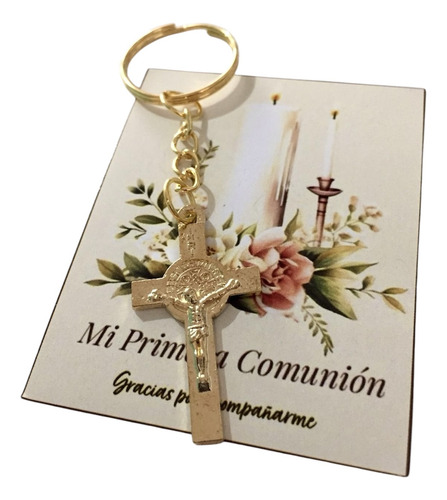 50 Recuerdos Primera Comunión Cristo Dorado