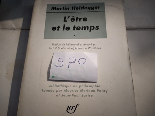 En Francés El Ser Y El Tiempo Martin Heidegger