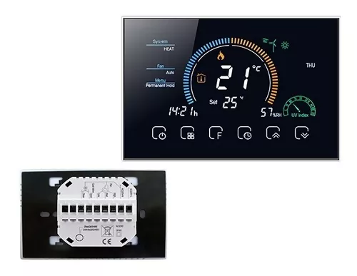 Termostato inteligente WiFi programable con calefacción central con control  remoto de aplicaciones