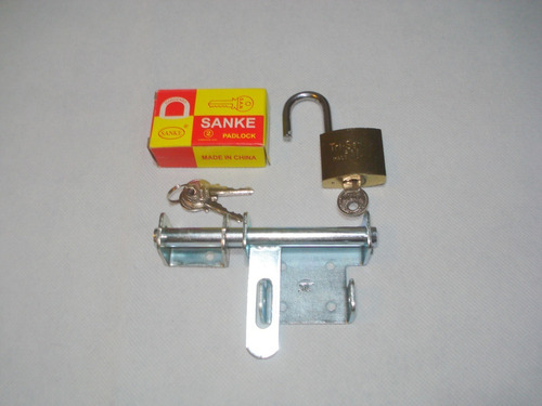 Pasador + Candado ( Ideal Puertas, Portones, Etc )