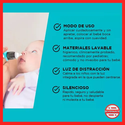 Aspirador Nasal Eléctrico Automático Silencioso Lavable