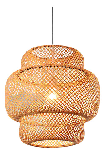 Lustre Pendente Luminária Moderna Lâmpada Led Madeira 127/220V