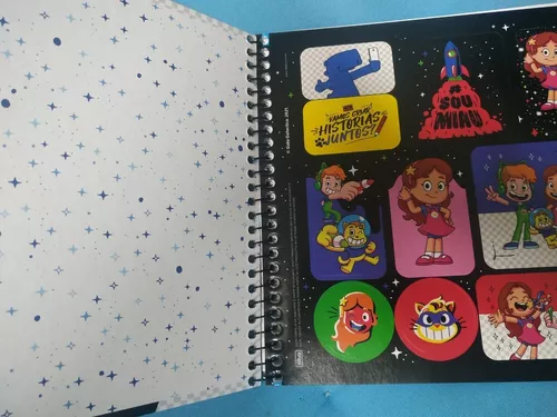 Caderno de Desenho CD 80fls Preto Gato Galactico Tilibra - Welban