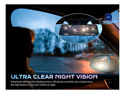 Pelsee P12 Mirror Dash Cam, 123939 2k Qhd Backup Camera...