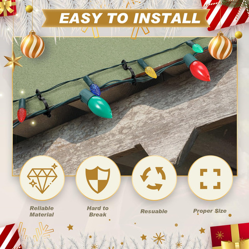 Clips Universales Para Luces De Navidad Exteriores