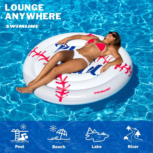 Pileta Inflable De Béisbol Pool Float Swimline Para Adultos