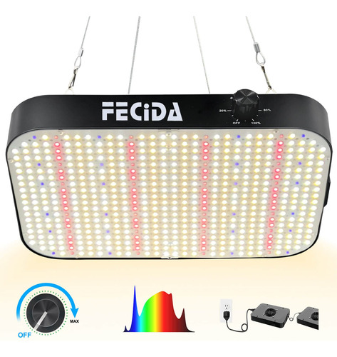 Fecida Luz De Cultivo Led Regulable De 1000 W, Uv E Ir Inclu