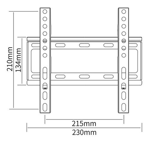 Imagen 2 de 10 de Soporte Fijo Lcd Led Tv 24 32 37 40 43 Cs2020 Universal