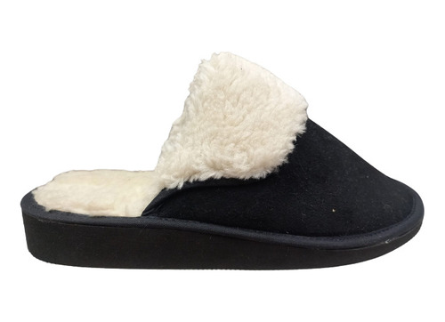 Pantuflas Chinelas Mujer Cerradas Con Abrigo Cuello Piel 