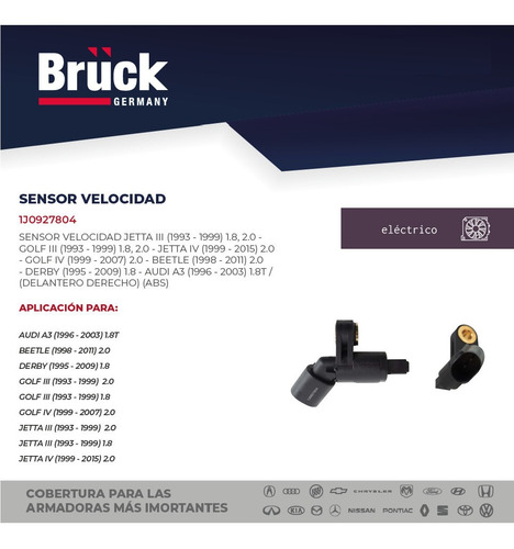 Sensor Velocidad Jetta 2006 2.0 8v 1j0927804