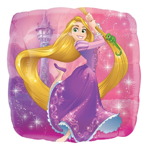 4 Globos Metalico 23cm Centro Mesa Fiesta Rapunzel Enredados