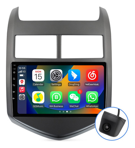 Estéreo 4+64g Carplay Para Chevrolet Sonic 2011-2016 Rds Gps