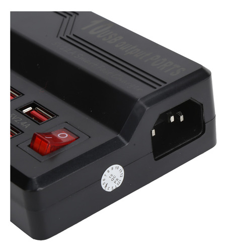 Cargador Inteligente Usb De 10 Puertos Y 12 A, Estación De C
