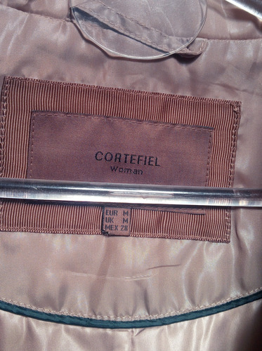 Campera Mujer Cortefiel España T.m Color Beige Usada (Usado)