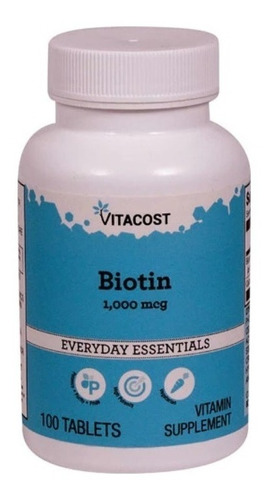 Biotina 1000mcg Vitacost 100tablets Importado Alta Qualidade