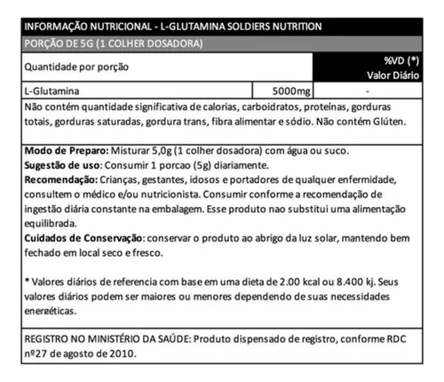 Kit: 1Creatina 1kg + 1Glutamina 1kg Sabor 100% Puro - Soldiers