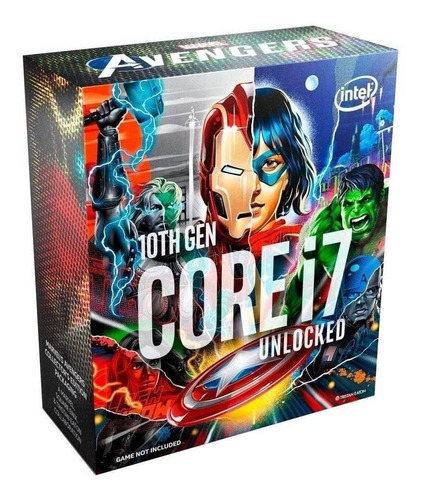 Imagem 1 de 2 de Processador gamer Intel Core i7-10700K Avengers Edition BX8070110700KA de 8 núcleos e  5.1GHz de frequência com gráfica integrada