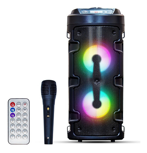 Caixa De Som Portátil Com Microfone S14 Cor Preto