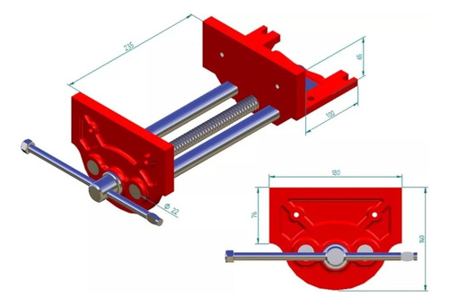 Morsa De Bancada Marceneiro 235 Mm 8,80 Kg (Usado)