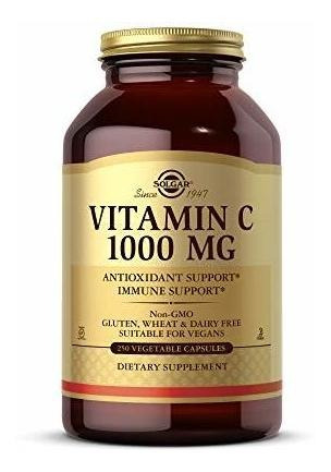 Solgar Vitamina C 1000 Mg, 250 Capsulas Vegetales - Antioxid