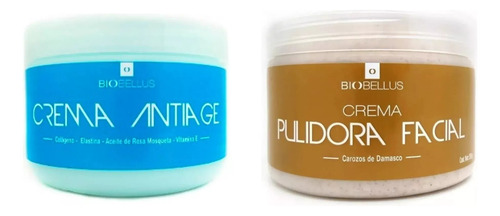 Exfoliante Facial 250 + Antiage 250 Biobellus