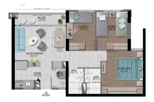 Imagen 10 de 14 de Apartamento Nuevo De 3 Piezas En Venta En Calasanz, Medellin