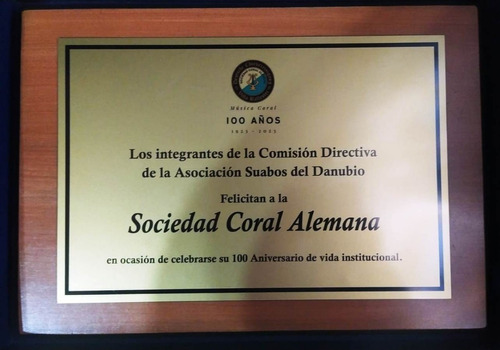 Placa Premio Conmemoracion Homenaje Reconocimiento Monumento