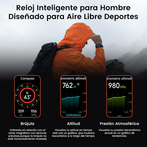 Reloj Inteligente Kospet X2ultra Para Hombre, Pulsera Inteligente Militar Para Deportes Al Aire Libre Con Gps Monitorización Deportiva Y De Salud