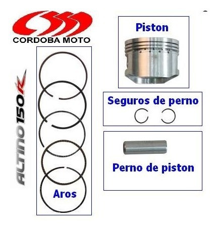 Piston, Perno, Seguros Y Aros De Brava Altino 150 R