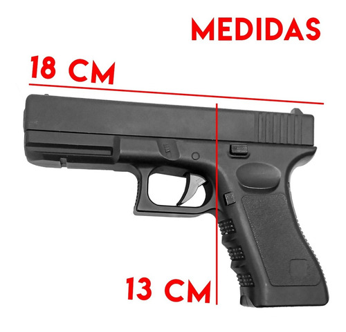 Imagen 5 de 10 de Pistola Airsoft Glock 18 Replica Resorte Spring Metálica
