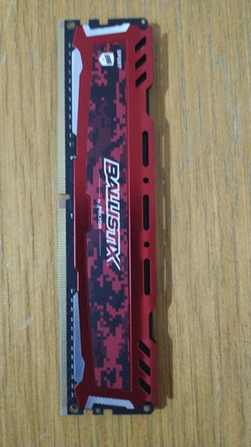 Imagem 2 de 2 de Memória Ram Ballistix Sport Color Red 4gb Crucial
