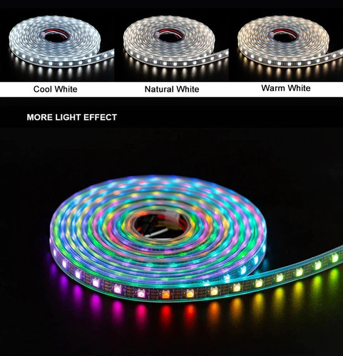 Imagen 5 de 9 de Cinta Led Rgbw 5m Ip30 Sk6812 60 Leds/m 5vdc