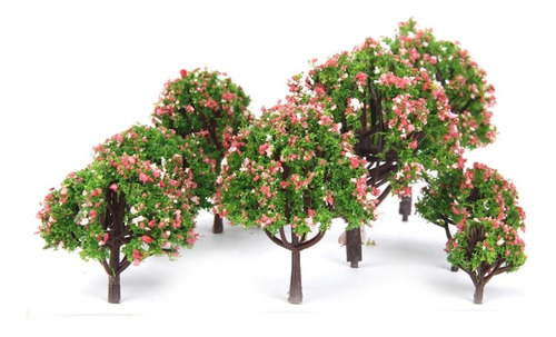 Set 5 Arbol C Melocoton Maqueta Vegetacion Modelismo Escala